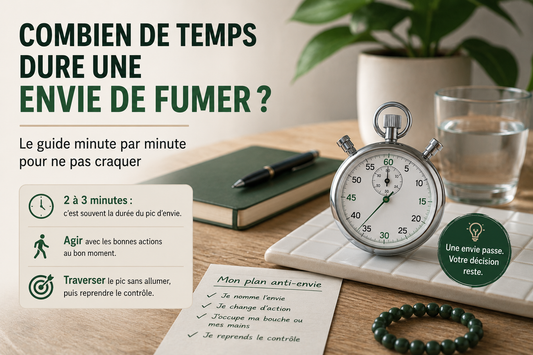 Combien de temps dure une envie de fumer ? Le guide minute par minute
