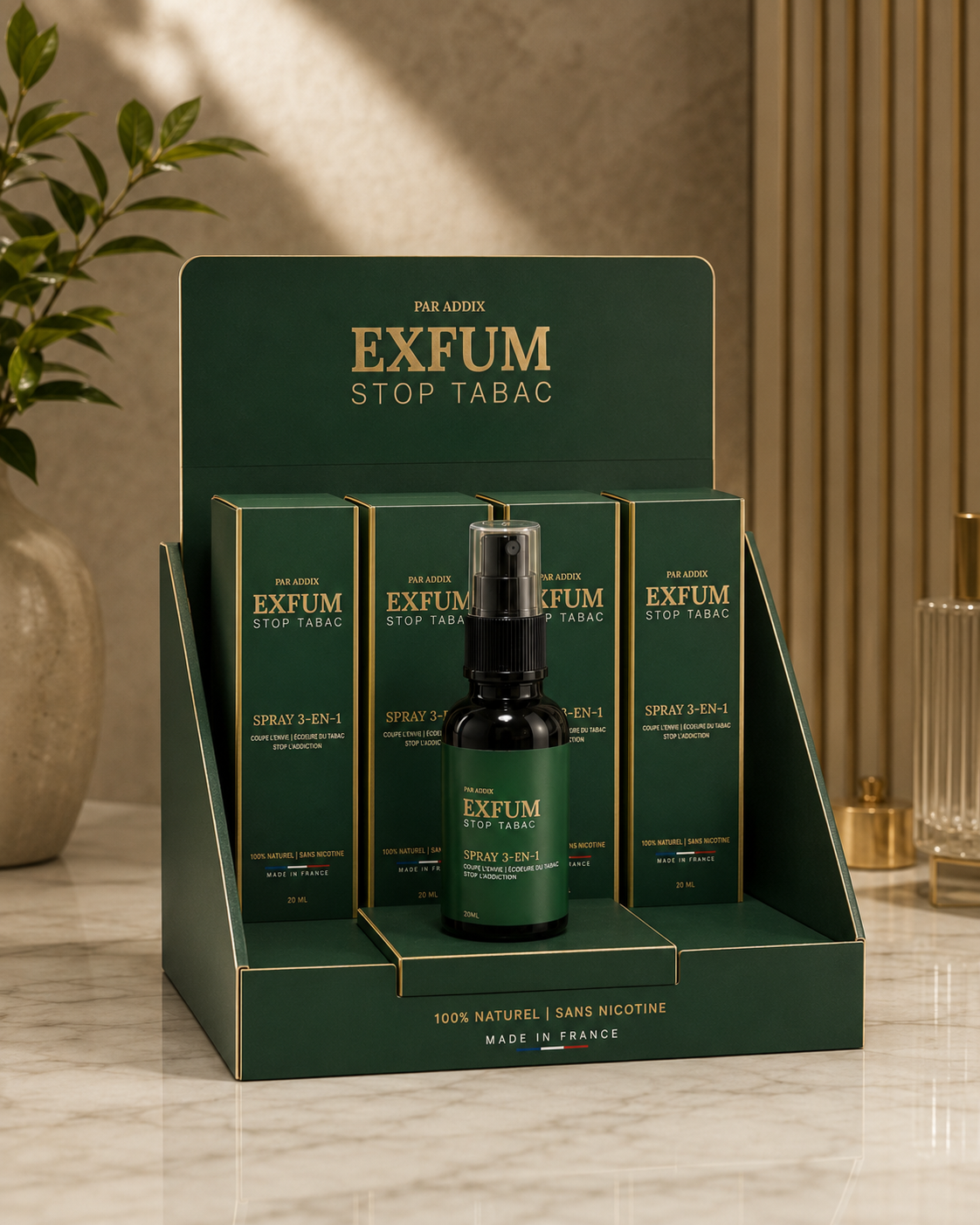 Exfum™ en gros – Spray stop tabac 3-en-1 sans nicotine